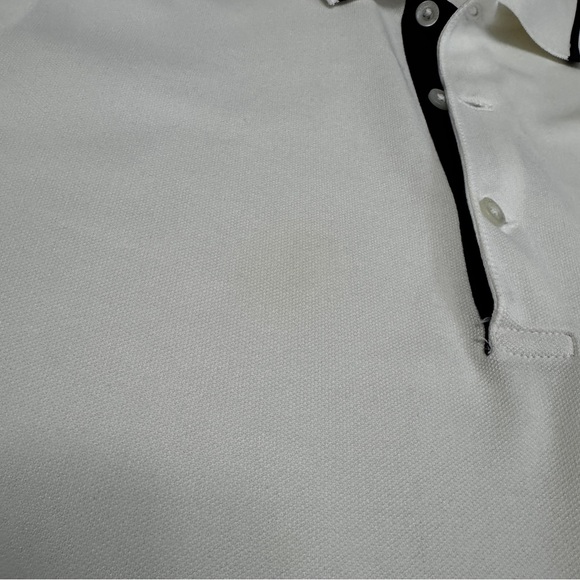 Polo Ralph Lauren Golf Tailored Fit L-S White w large Navy Blue Polo Size L - Picture 8 of 9